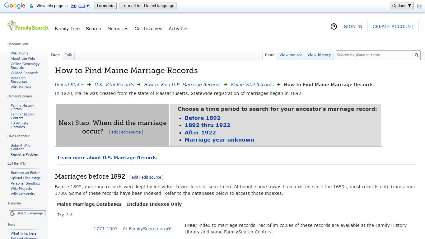 How to Find Maine Marriage Records • FamilySearch